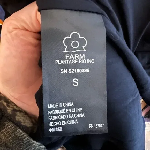 NWT Farm Rio Under The Sea Long Sleeve V-neck Plunge Ruffle Maxi Dress Small - Picture 14 of 15